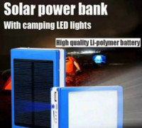 Портативный LED фонарь-аккумулятор Power Bank Solar LHP 9000mAh с солнечной панелью, батарея повербанк (маркировка 20000mAh от производителя)