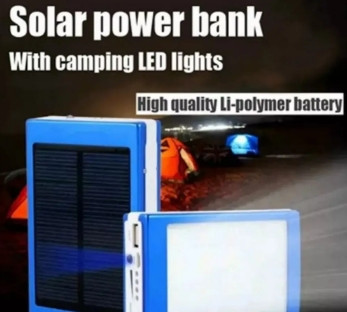 Портативный LED фонарь-аккумулятор Power Bank Solar LHP 9000mAh с солнечной панелью, батарея повербанк (маркировка 20000mAh от производителя)