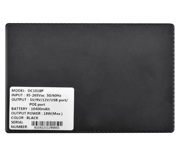 Мини UPS 10400mAh для роутера, камер и модема (5V/9V/12V)