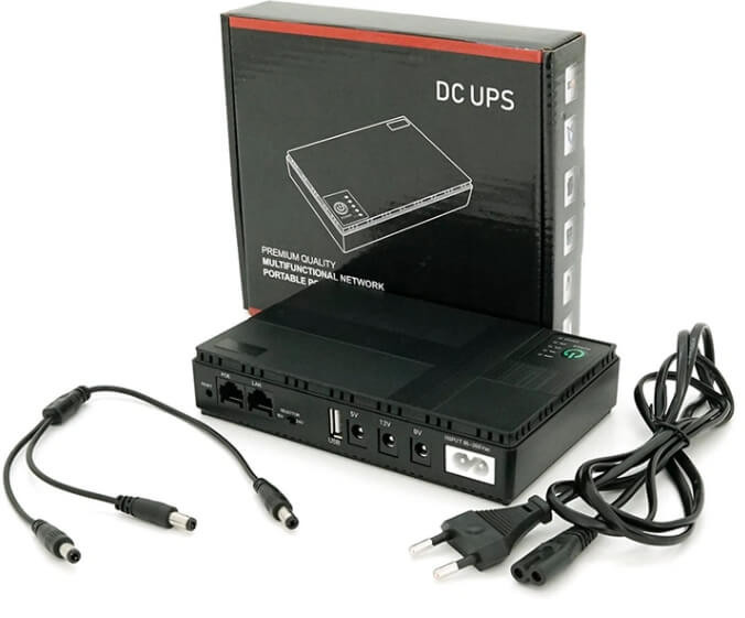 Мини UPS 8800mAh для роутера, камер и модема (5V / 9V / 12V) — источник бесперебойного питания для Wi-Fi