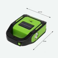 Светодиодный аккумуляторный фонарь на солнечной батарее Hurry Bolt HB-9707А-1 зеленый - Светодиодный аккумуляторный фонарь на солнечной батарее Hurry Bolt HB-9707А-1 зеленый
